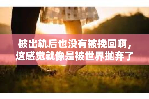 被出轨后也没有被挽回啊，这感觉就像是被世界抛弃了一样。我曾经也经历过这样的事情，那种心如刀割的痛，至今仍记忆犹新。今天，我想和大家聊聊这个话题，希望能给那些正在经历或者曾经经历过类似痛苦的人一些安慰和帮助。