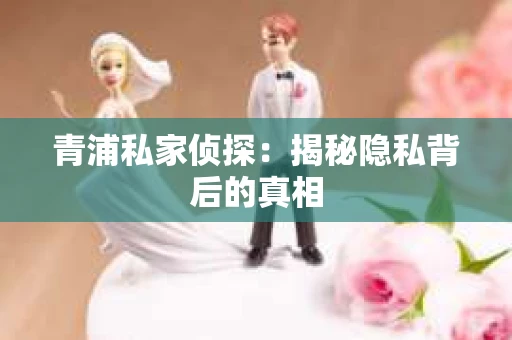 青浦私家侦探：揭秘隐私背后的真相