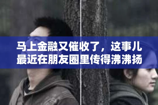 马上金融又催收了，这事儿最近在朋友圈里传得沸沸扬扬。说实话，我也有点好奇，这马上金融到底是怎么回事？催收又是怎么一回事？今天，我就来跟大家聊聊这个话题。