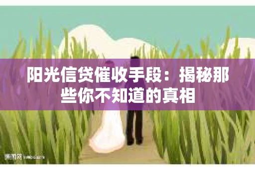 阳光信贷催收手段：揭秘那些你不知道的真相