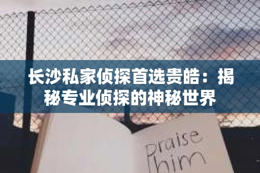 长沙私家侦探首选贵皓：揭秘专业侦探的神秘世界