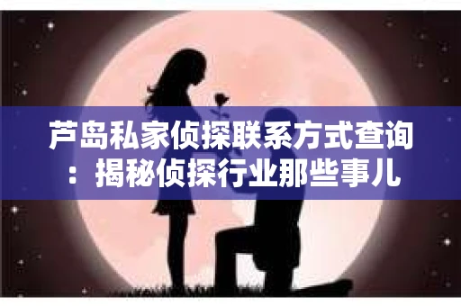 芦岛私家侦探联系方式查询：揭秘侦探行业那些事儿