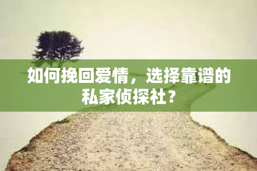 如何挽回爱情，选择靠谱的私家侦探社？
