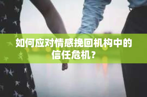如何应对情感挽回机构中的信任危机？