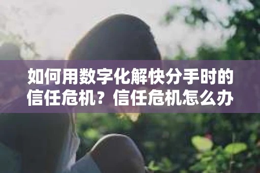 如何用数字化解快分手时的信任危机？信任危机怎么办？