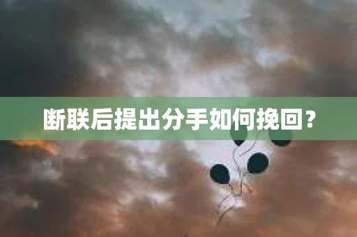 断联后提出分手如何挽回? 断联后提出分手如何挽回?