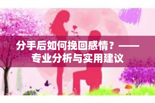 分手后如何挽回感情？——专业分析与实用建议